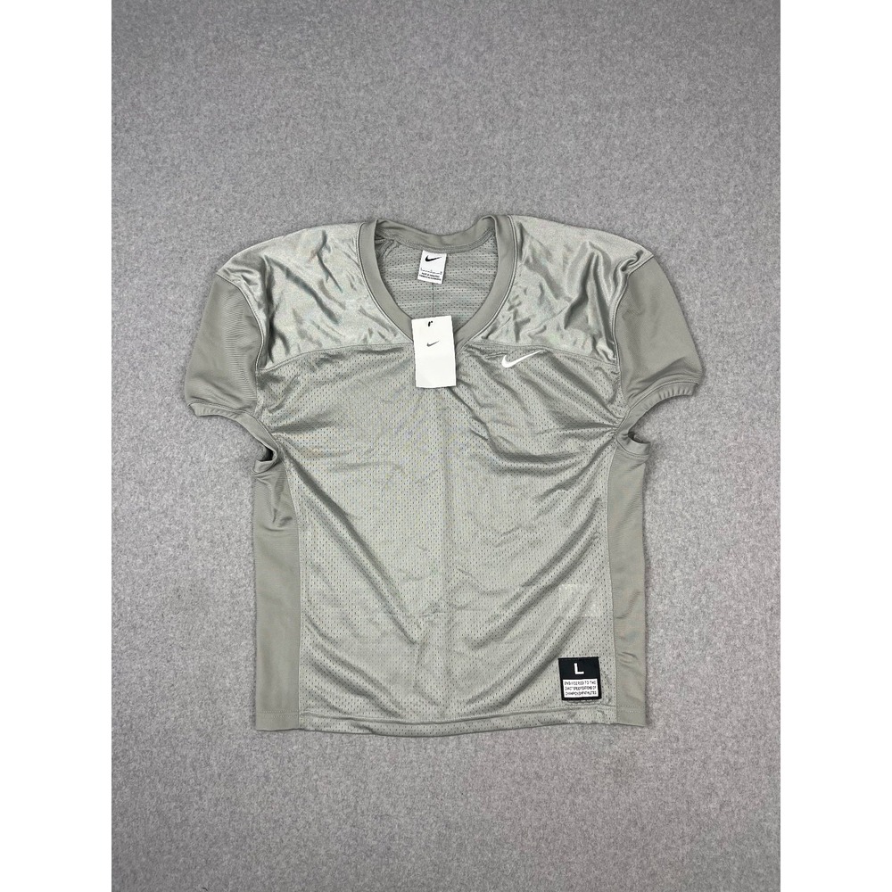 Nike Vapor Varsity Football Practice Jersey Mens L Gray Mesh Pro Cut NWT